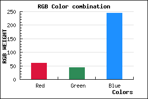 rgb background color #3D2CF5 mixer