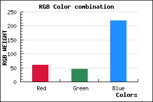 rgb background color #3D2DDB mixer
