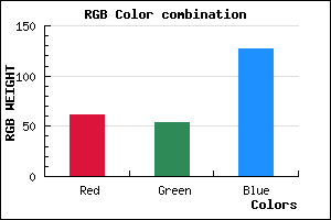 rgb background color #3D367F mixer