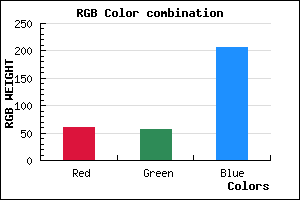 rgb background color #3D39CF mixer