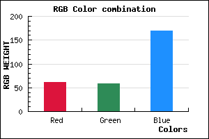 rgb background color #3D3AAA mixer