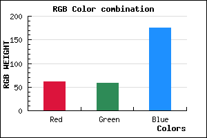 rgb background color #3D3BAF mixer