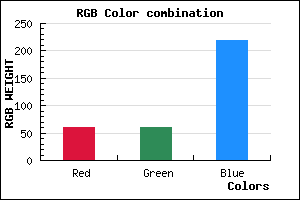 rgb background color #3D3DDB mixer