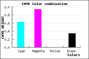 #3E0AA8 color CMYK mixer