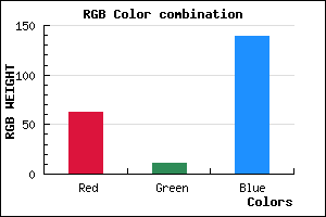 rgb background color #3E0B8B mixer