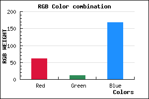 rgb background color #3E0BA8 mixer