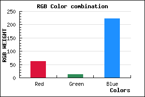 rgb background color #3E0CDE mixer