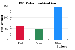 rgb background color #3E2F8F mixer