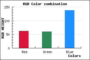rgb background color #3E3C8A mixer