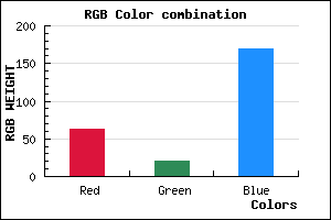 rgb background color #3F14AA mixer