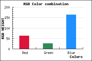 rgb background color #3F1AA4 mixer