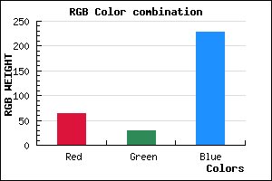 rgb background color #3F1DE5 mixer