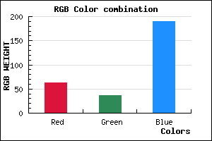 rgb background color #3F24BE mixer