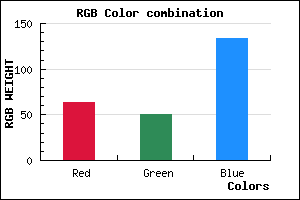 rgb background color #3F3286 mixer