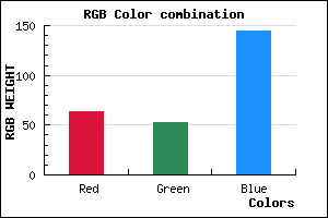 rgb background color #3F3591 mixer