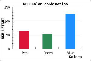rgb background color #3F367D mixer