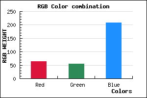 rgb background color #3F36D0 mixer