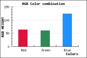 rgb background color #3F3C7C mixer