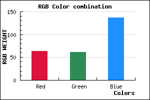 rgb background color #3F3D89 mixer
