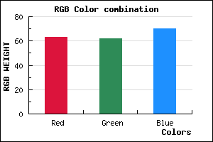 rgb background color #3F3E46 mixer