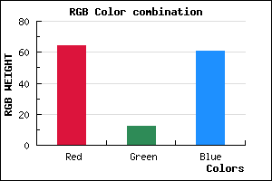 rgb background color #400C3D mixer