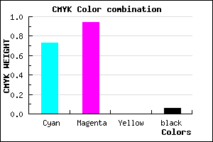 #400FF0 color CMYK mixer