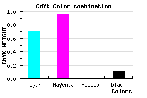 #410AE4 color CMYK mixer