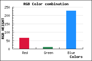 rgb background color #410BE5 mixer