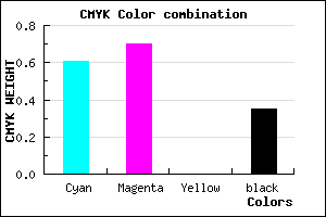 #4131A5 color CMYK mixer