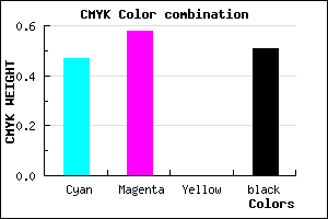 #42357D color CMYK mixer