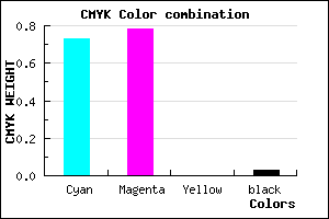 #4236F7 color CMYK mixer