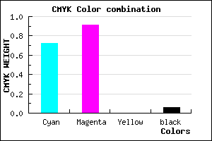 #4315F0 color CMYK mixer