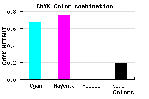 #4332CE color CMYK mixer