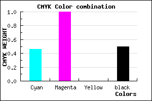 #44007F color CMYK mixer