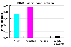 #440EF0 color CMYK mixer