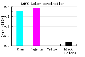 #4436ED color CMYK mixer