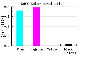 #4436F7 color CMYK mixer