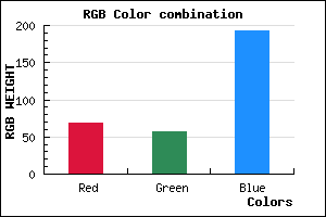 rgb background color #4439C1 mixer