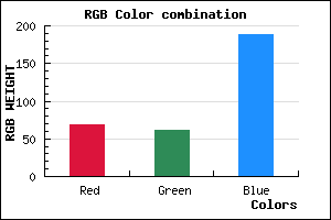 rgb background color #443EBC mixer