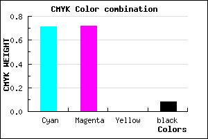 #4442EA color CMYK mixer
