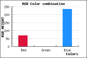 rgb background color #4500EC mixer