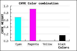 #4513D6 color CMYK mixer