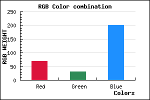 rgb background color #451FC9 mixer