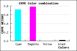 #4536F9 color CMYK mixer