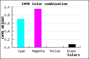 #470DED color CMYK mixer