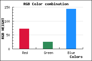 rgb background color #48198F mixer