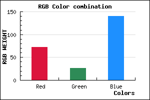 rgb background color #481A8C mixer