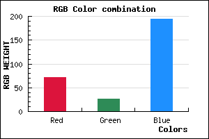 rgb background color #481AC2 mixer