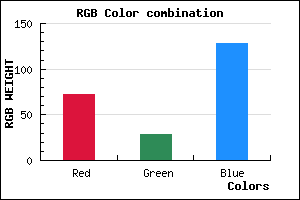 rgb background color #481C80 mixer