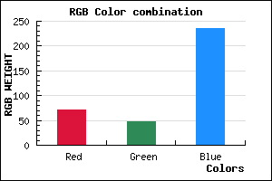 rgb background color #482FEC mixer
